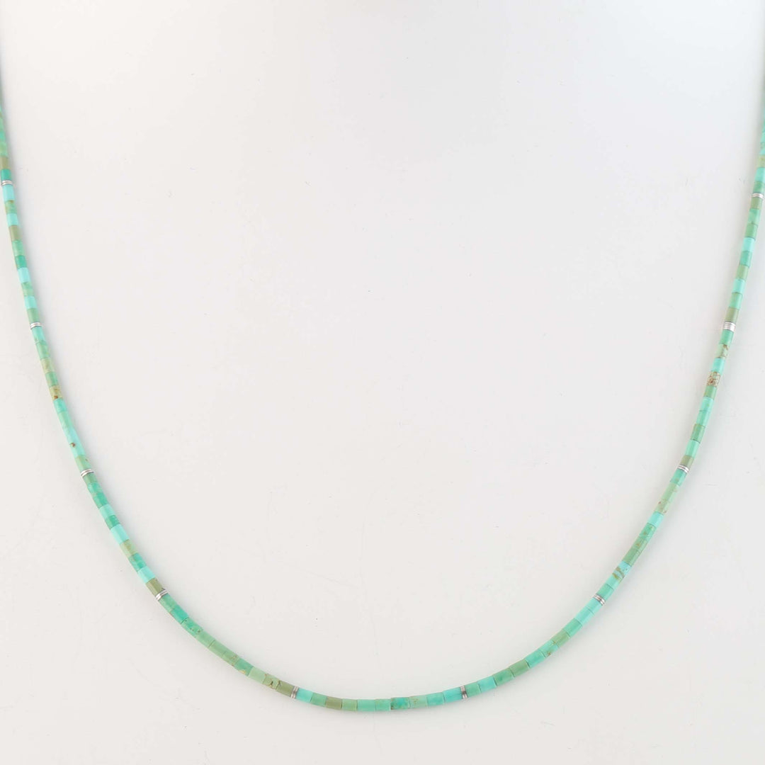 Kingman Turquoise Heishi Necklace