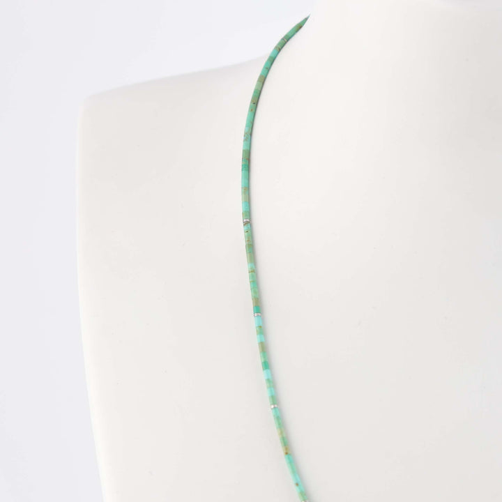 Kingman Turquoise Heishi Necklace