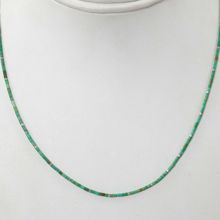 Kingman Turquoise Heishi Necklace