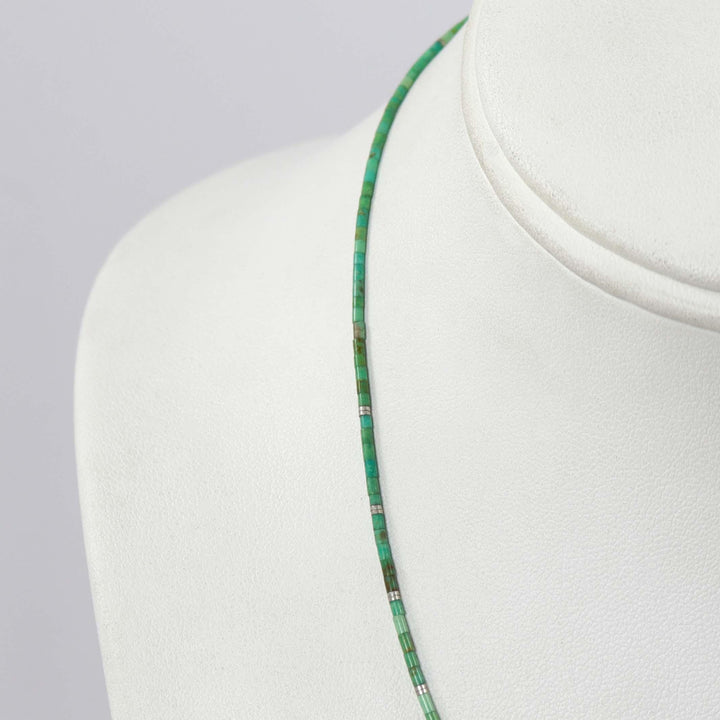 Kingman Turquoise Heishi Necklace