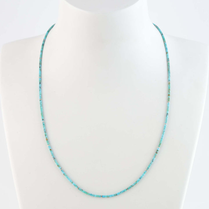 Kingman Turquoise Heishi Necklace