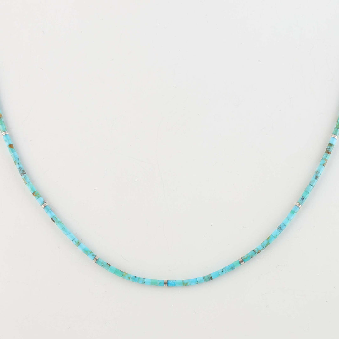 Kingman Turquoise Heishi Necklace