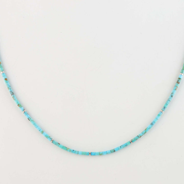 Kingman Turquoise Heishi Necklace