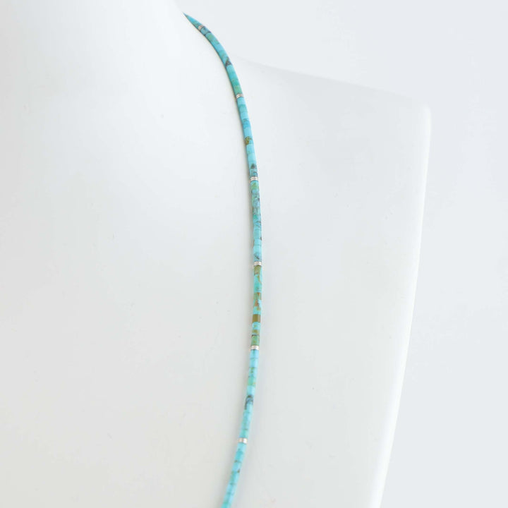 Kingman Turquoise Heishi Necklace