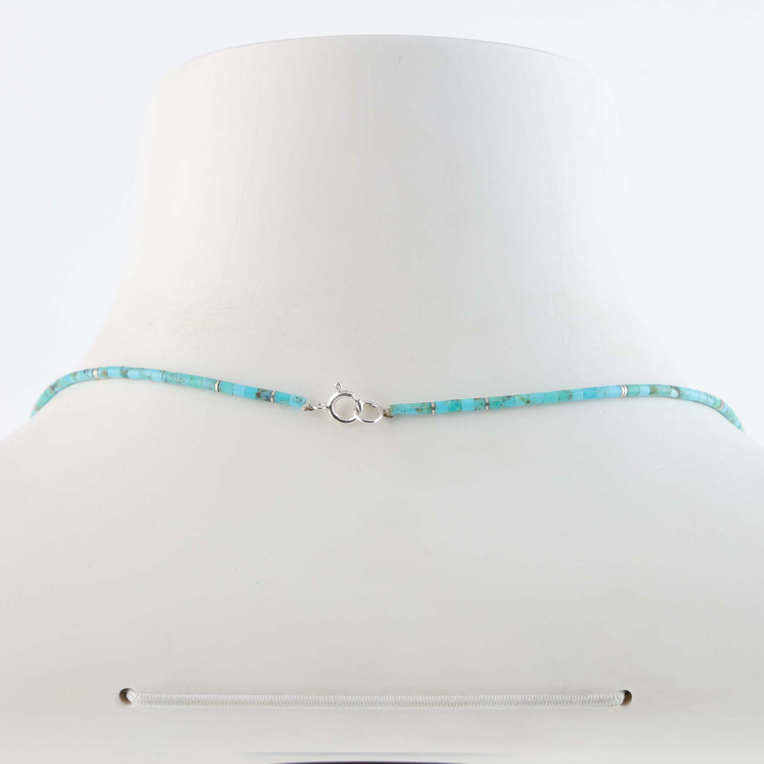Kingman Turquoise Heishi Necklace