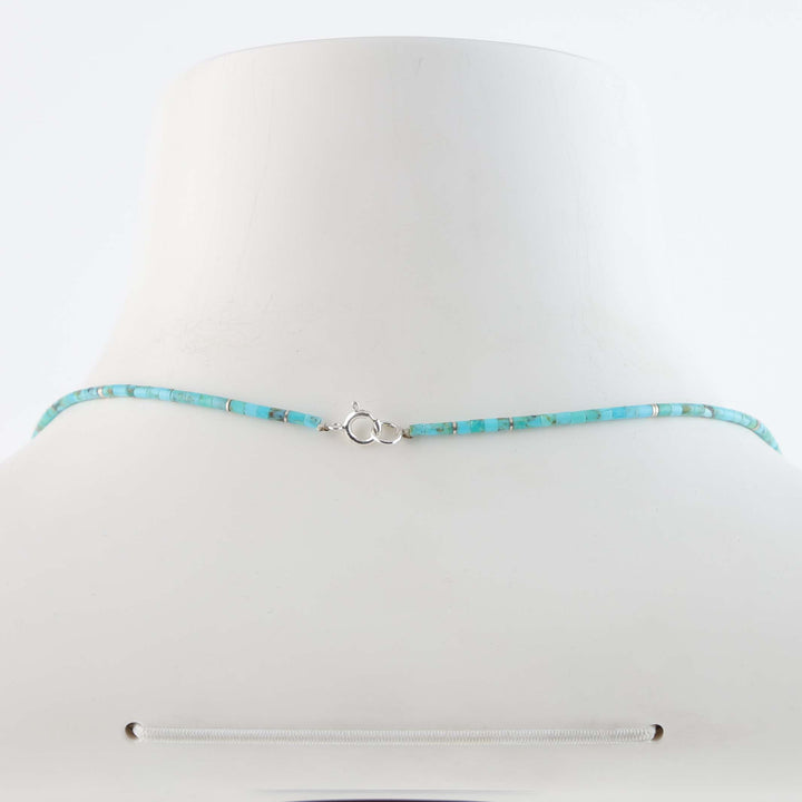 Kingman Turquoise Heishi Necklace