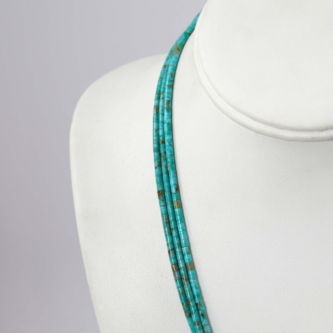 Turquoise and Silver Bead Necklace