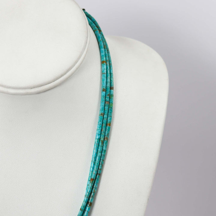 Turquoise and Silver Bead Necklace