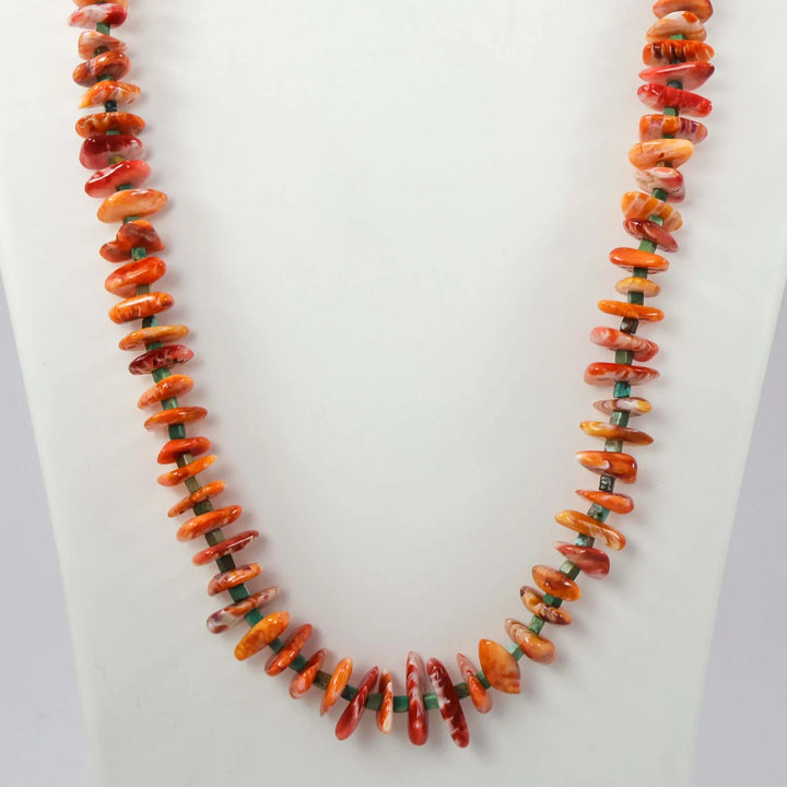 Spiny Oyster Bead Necklace