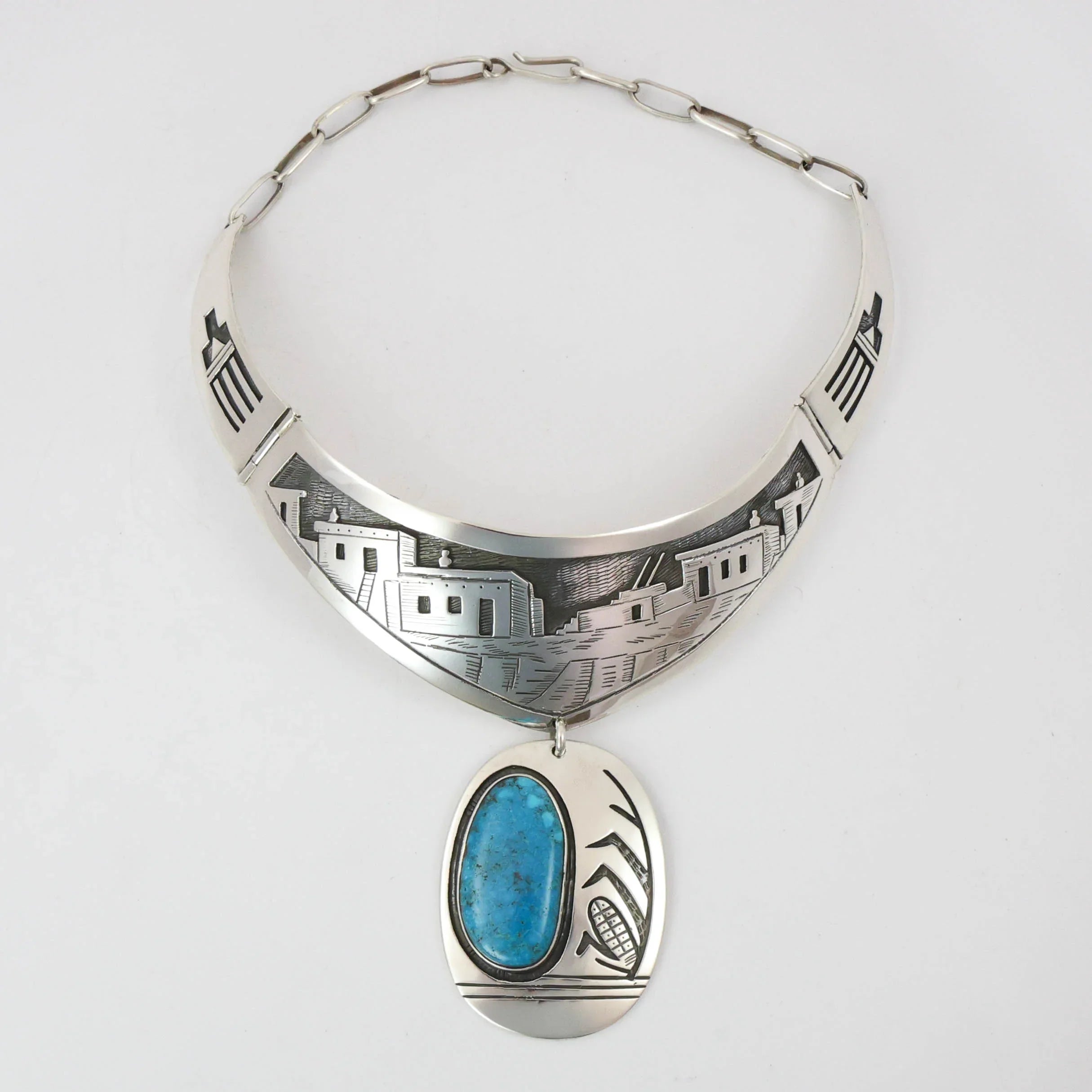 (1922-2011) Coochwytewa Victor インディアンジュエリー ネックレス Coochwytewa Victor ホピ and 14 Hopi - Shop International Kopavi アクセサリー