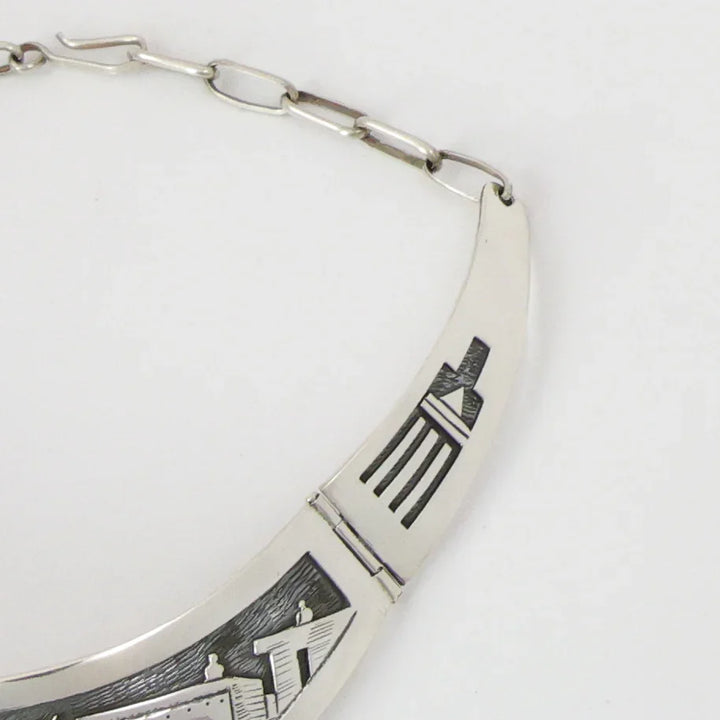 1970s Village Scene Collar Necklace