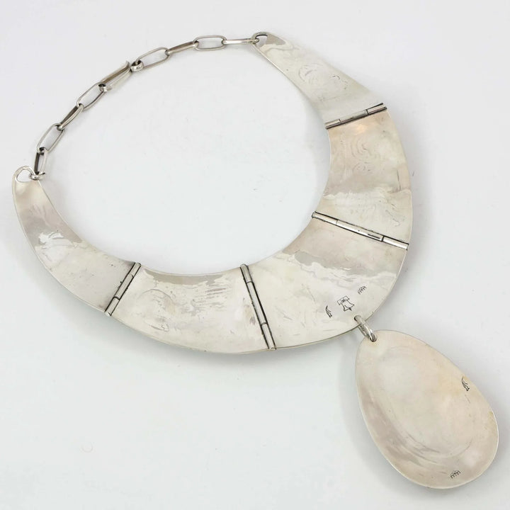 1970s Ram Necklace with Turquoise