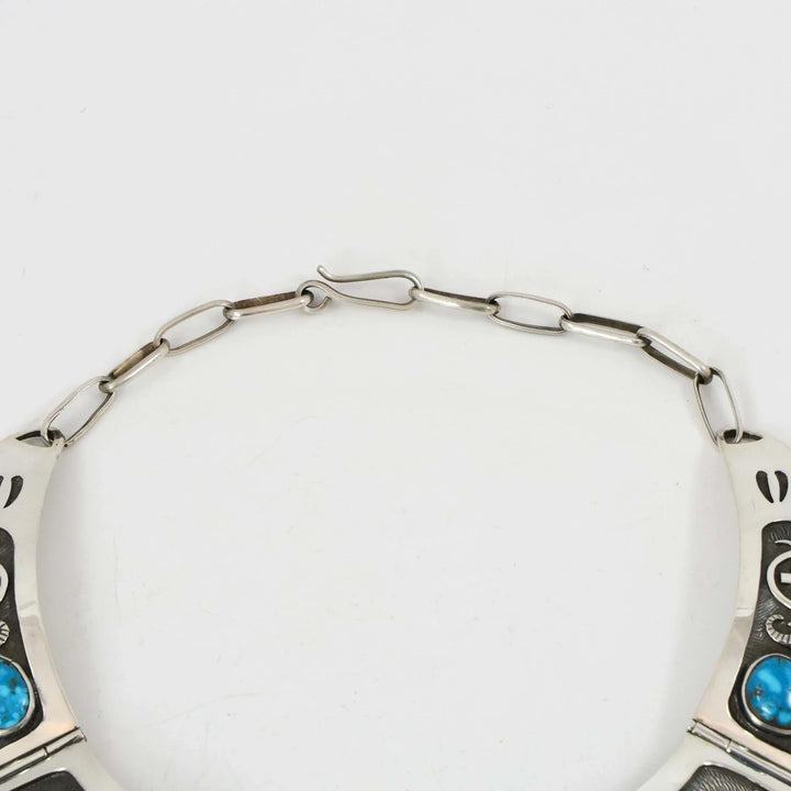 1970s Ram Necklace with Turquoise