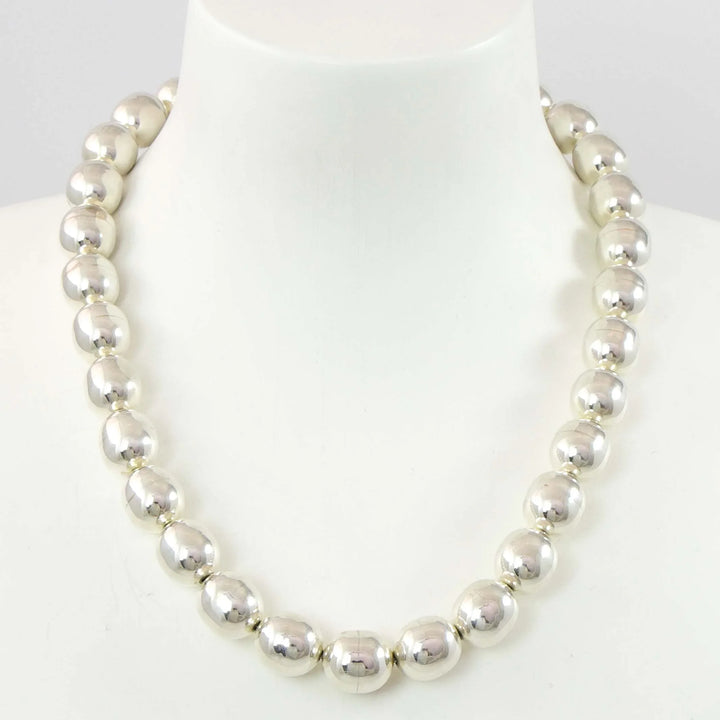 Silver Bead and Turquoise Necklace