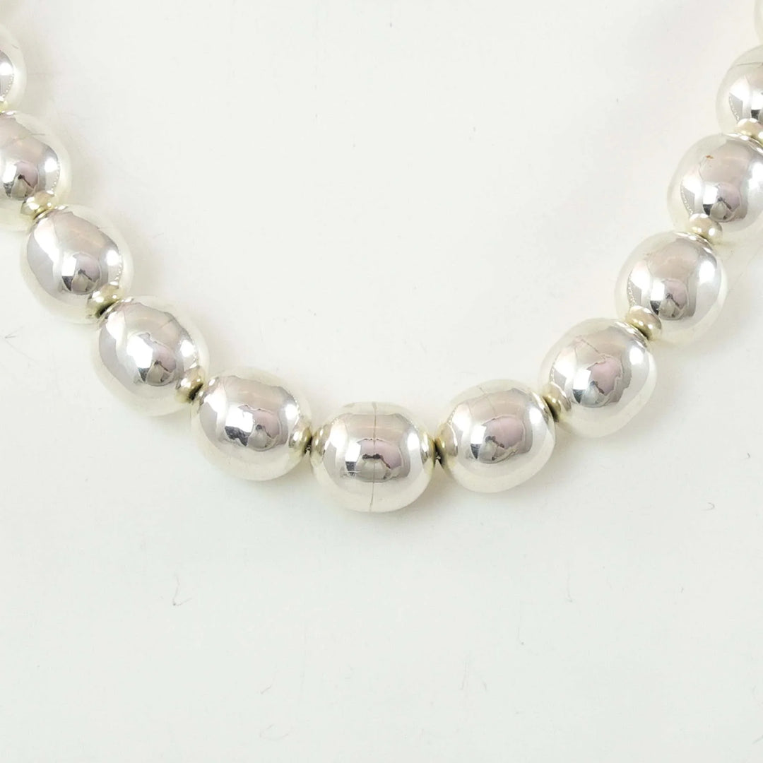 Silver Bead and Turquoise Necklace