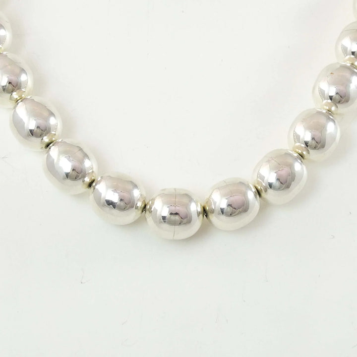 Silver Bead and Turquoise Necklace