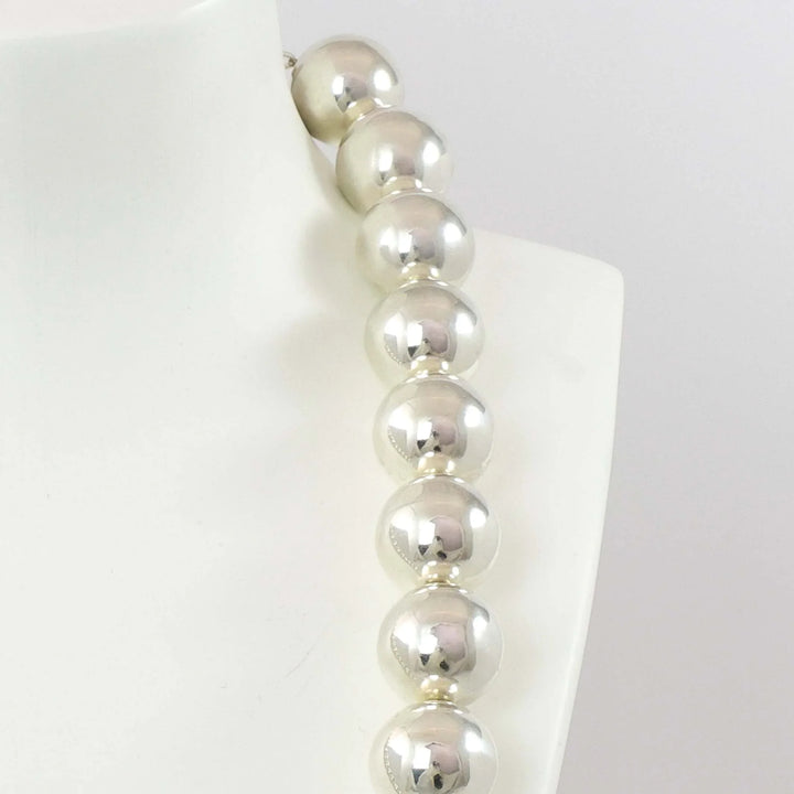 Silver Bead and Variscite Necklace