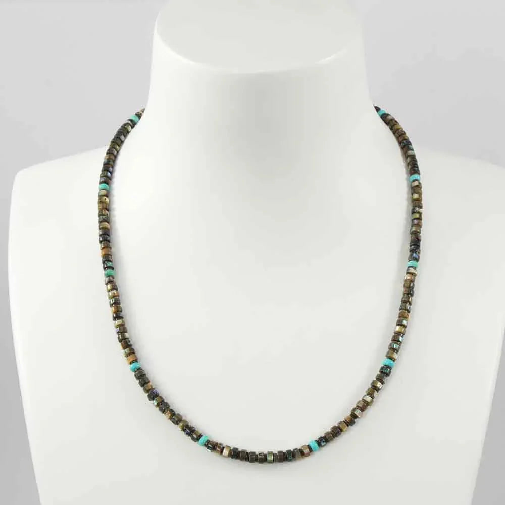 Abalone Shell and Turquoise Necklace