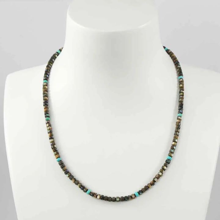 Abalone Shell and Turquoise Necklace