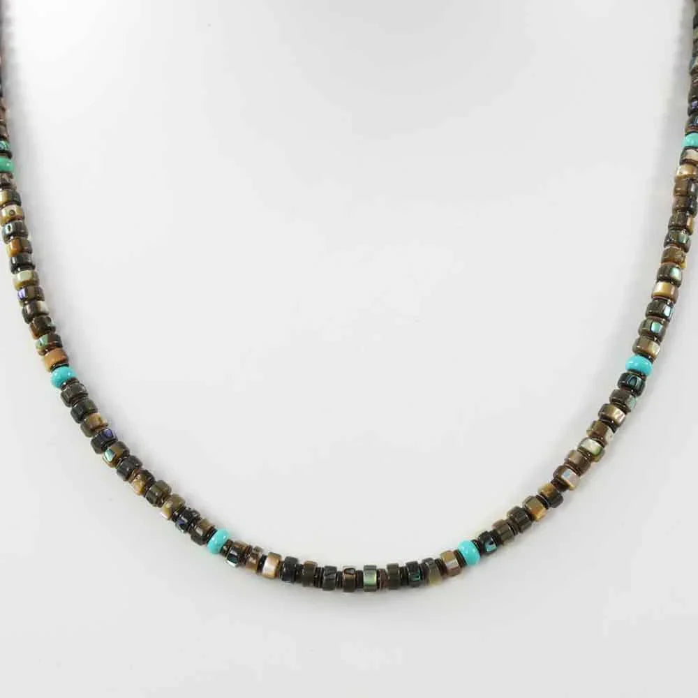Abalone Shell and Turquoise Necklace