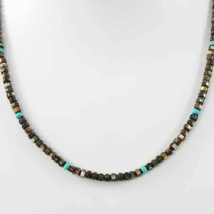 Abalone Shell and Turquoise Necklace
