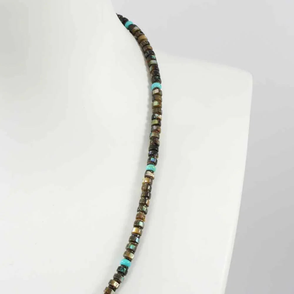 Abalone Shell and Turquoise Necklace