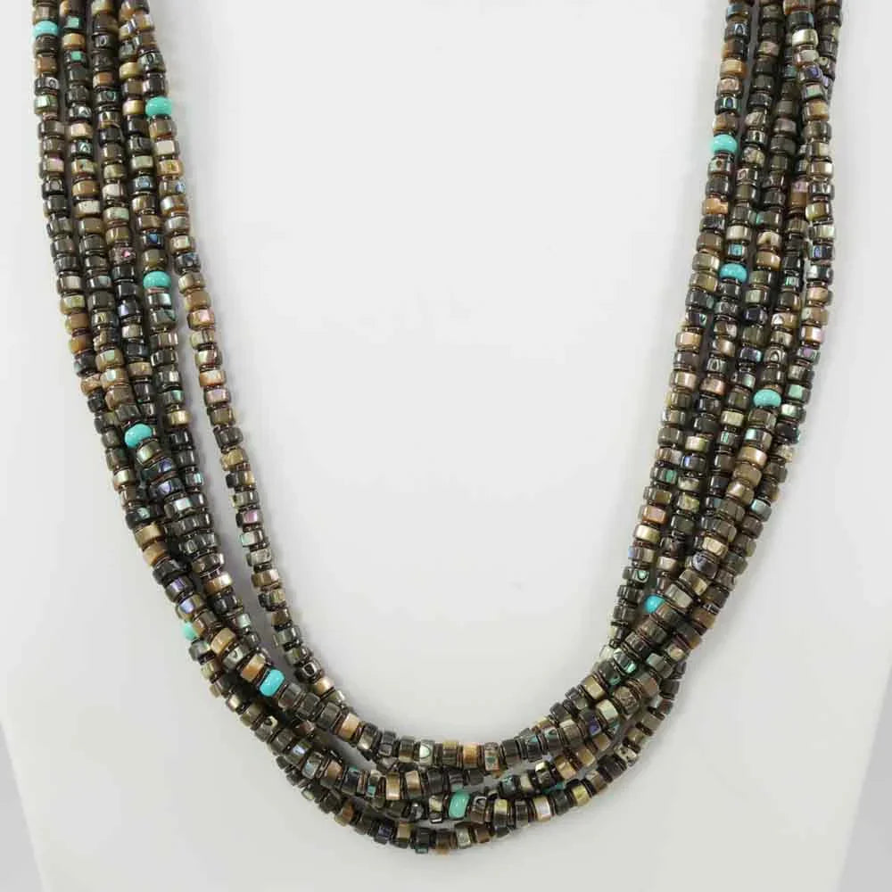 Abalone Shell and Turquoise Necklace
