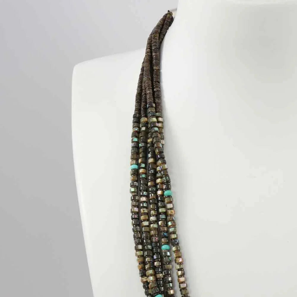 Abalone Shell and Turquoise Necklace