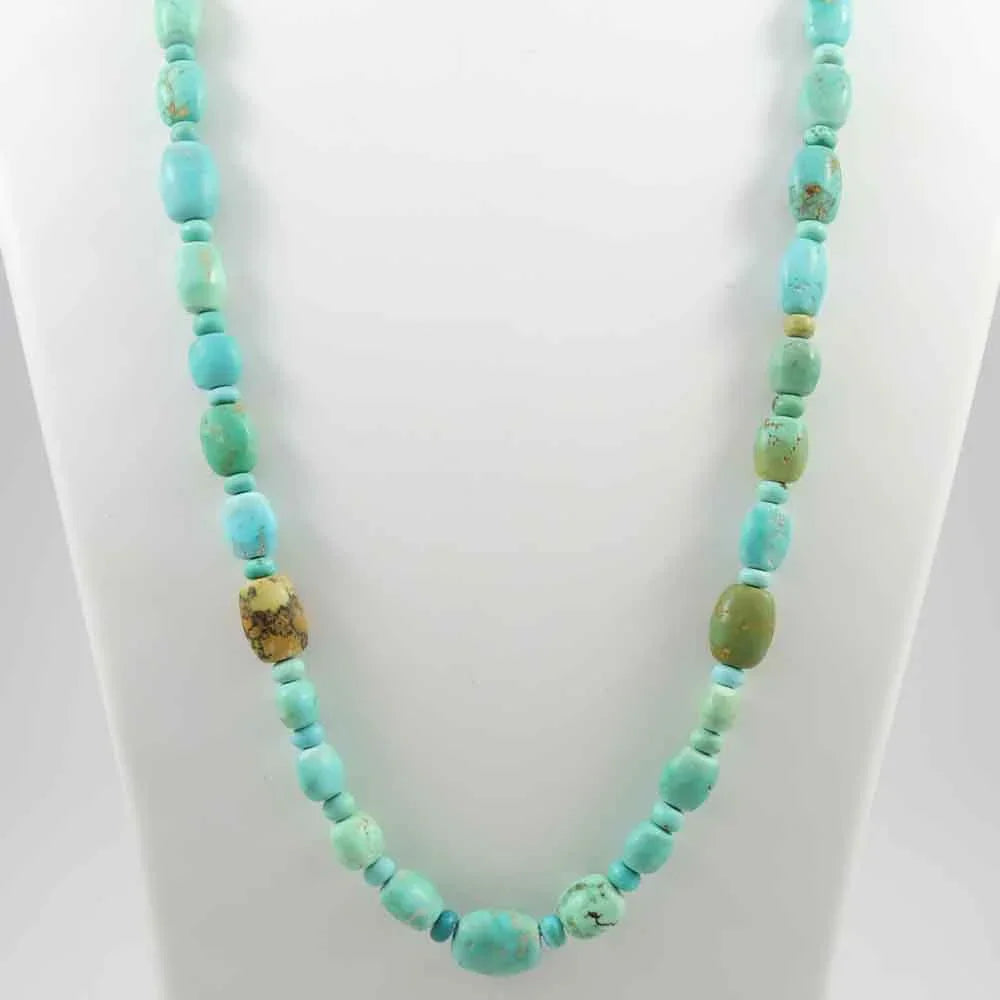 Turquoise and Variscite Bead Necklace