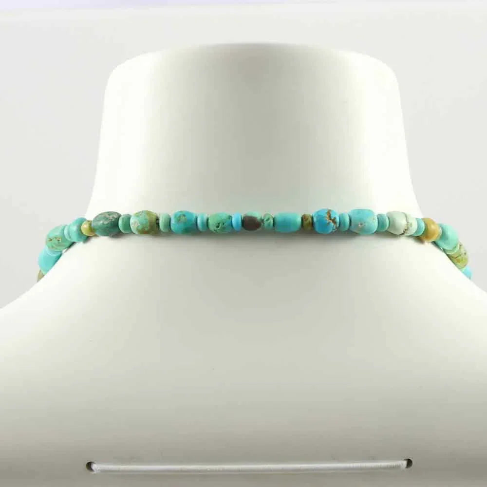Turquoise and Variscite Bead Necklace