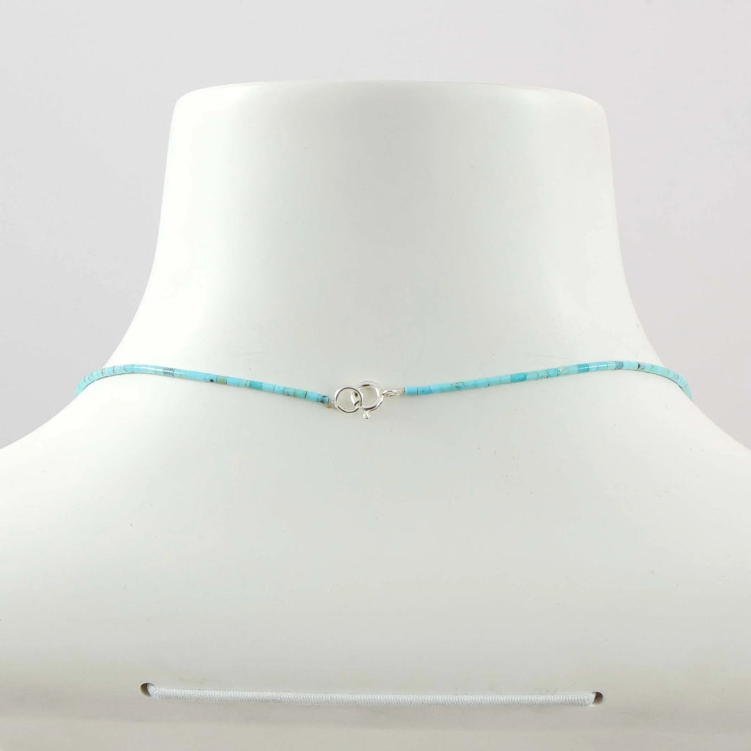 Kingman Turquoise Heishi Necklace