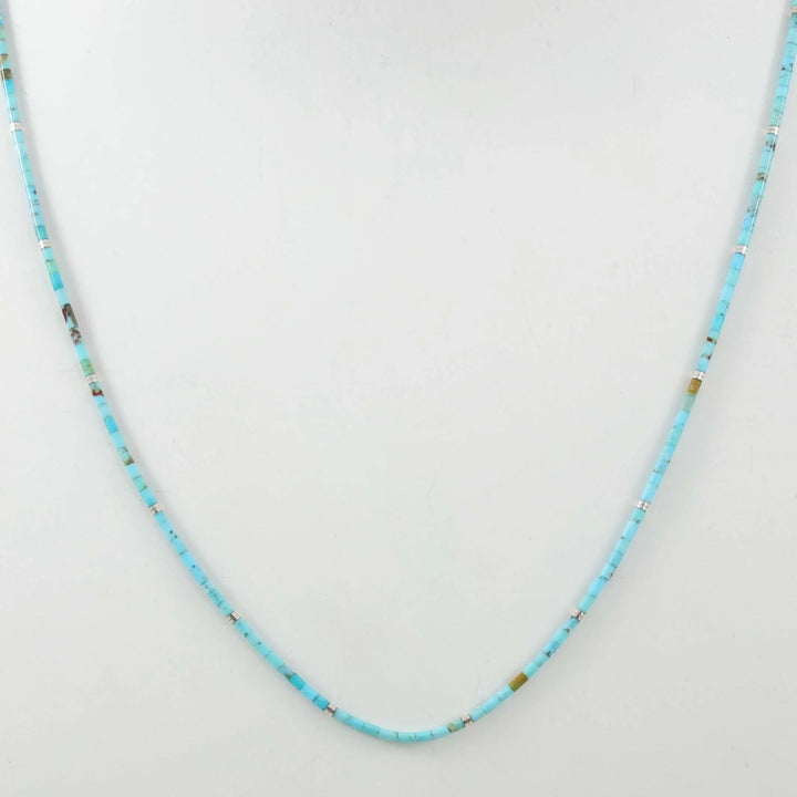 Kingman Turquoise Heishi Necklace