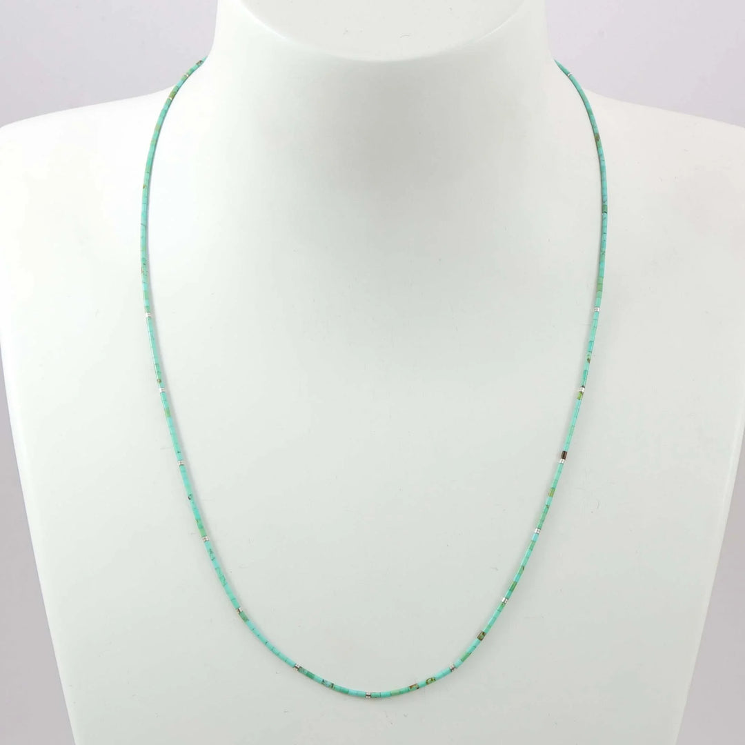 Kingman Turquoise Heishi Necklace