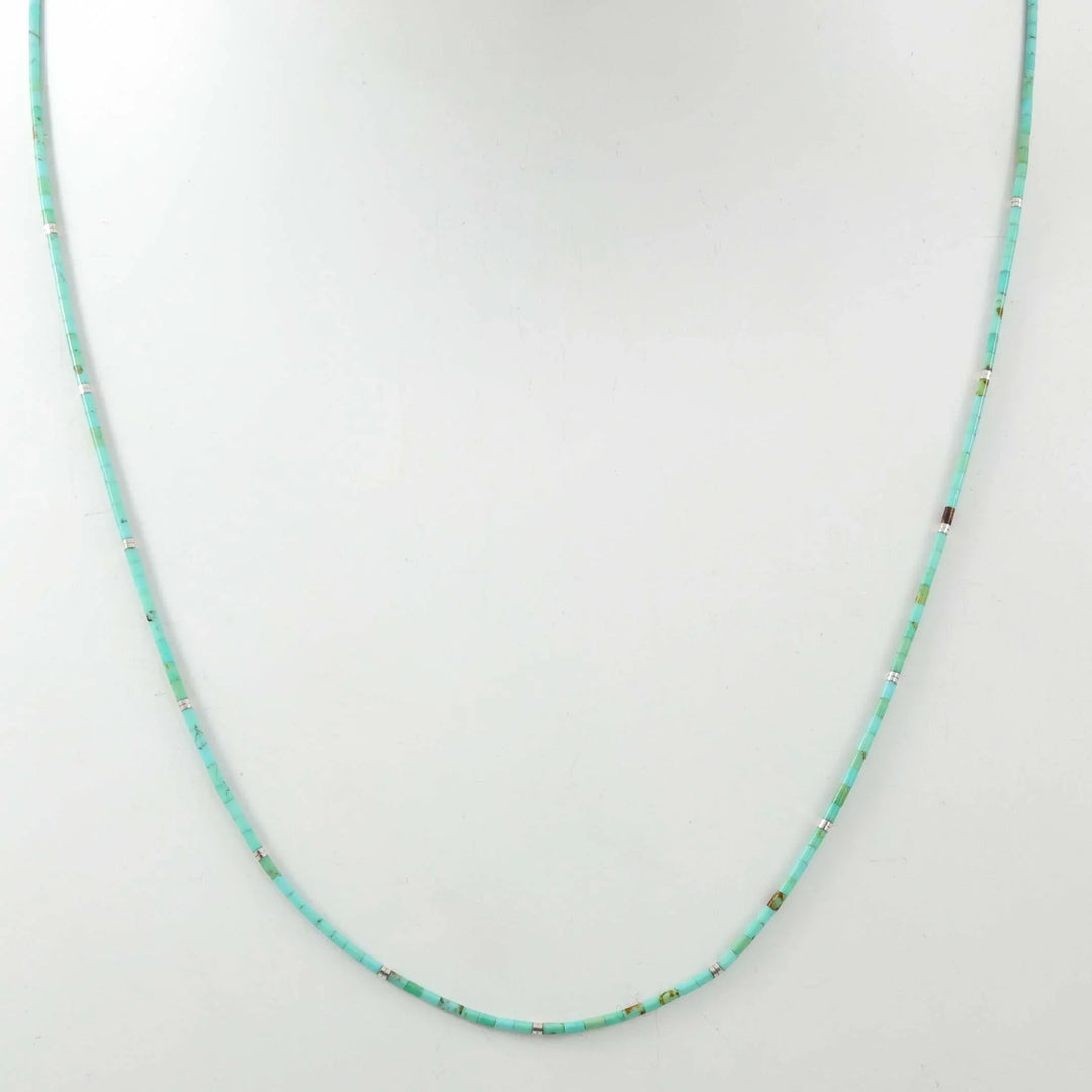 Kingman Turquoise Heishi Necklace