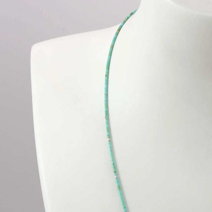 Kingman Turquoise Heishi Necklace