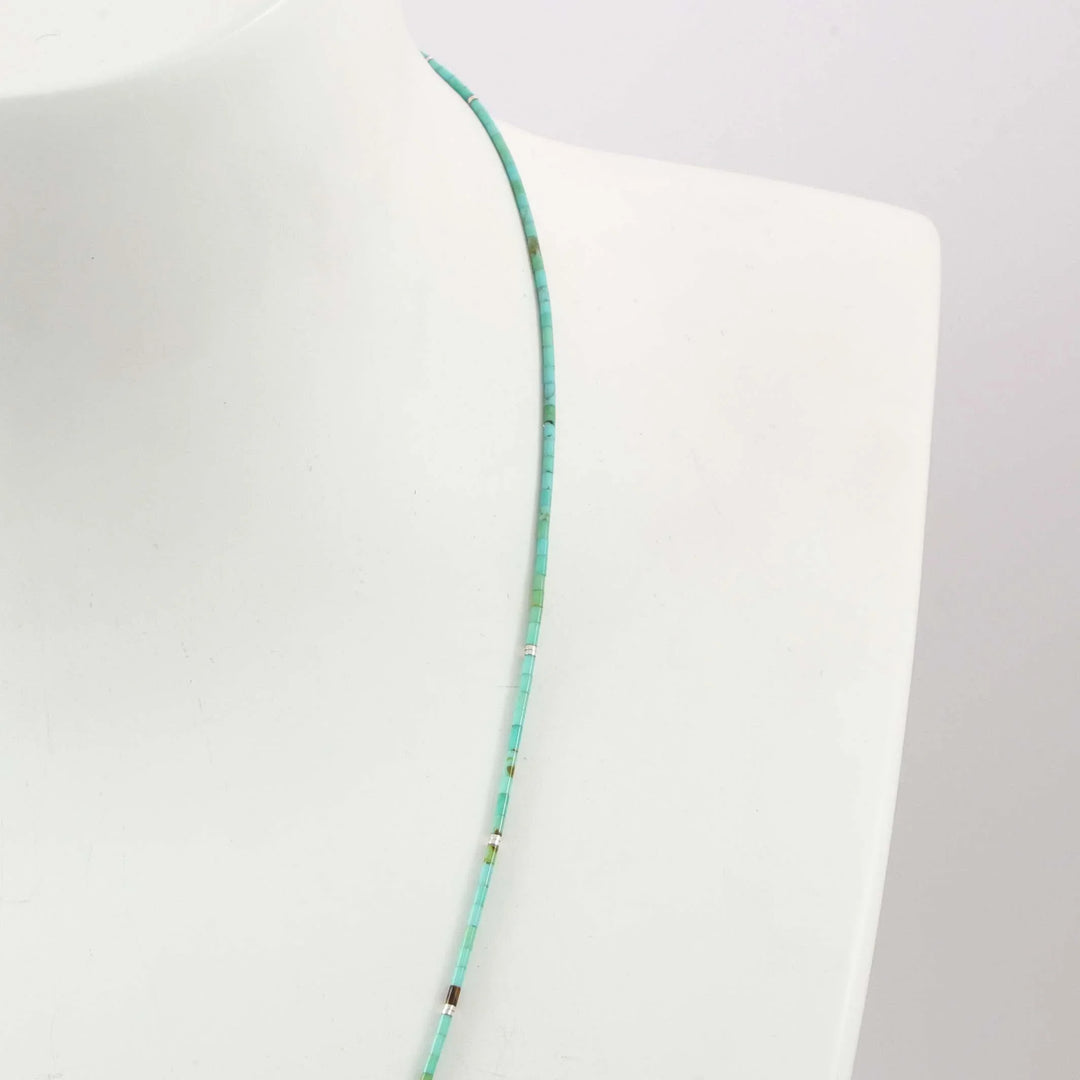 Kingman Turquoise Heishi Necklace