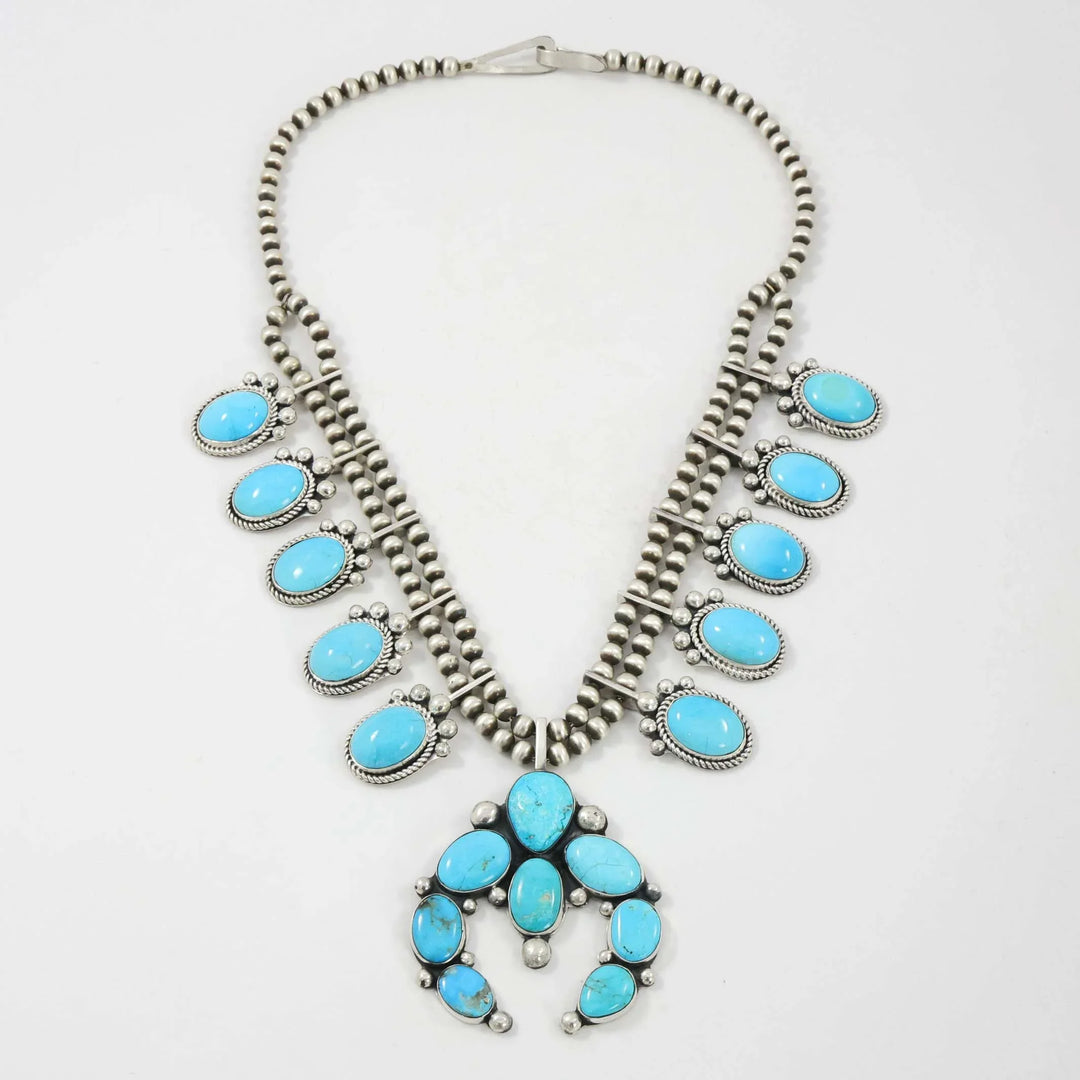 Turquoise Squash Blossom Necklace