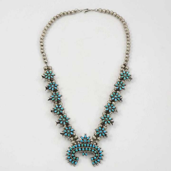1930s Turquoise Squash Blossom
