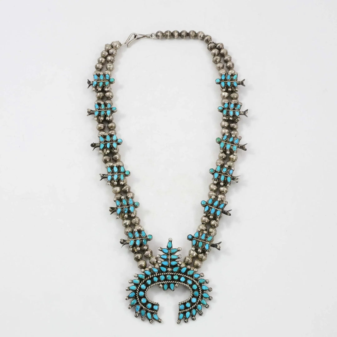 1930s Turquoise Squash Blossom
