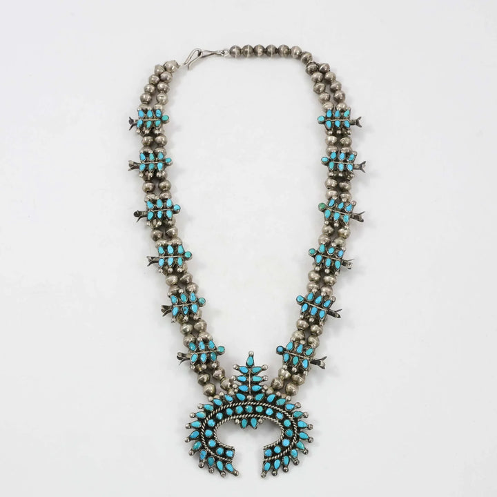 1930s Turquoise Squash Blossom
