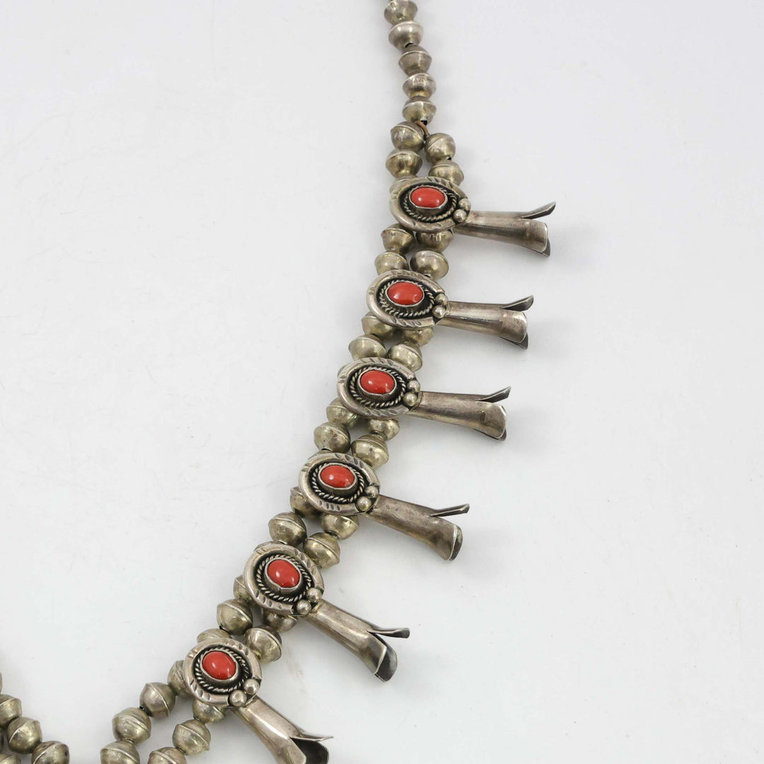 1960s Coral Squash Blossom
