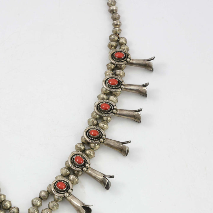 1960s Coral Squash Blossom