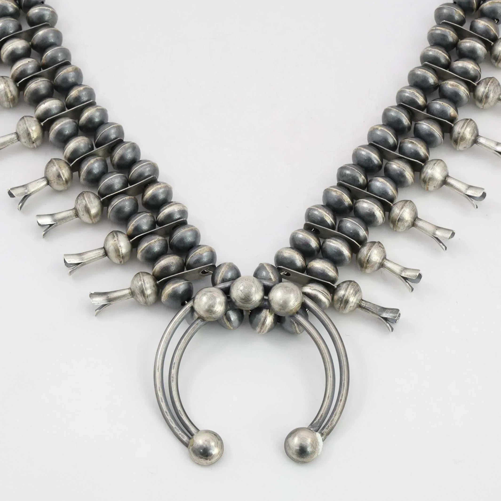 Navajo アンティーク ナジャ スカッシュブロッサム ネックレス INDIAN JEWELRY LEATHER ARTS&CRAFTS Tah'bah TRADERS / Vintage