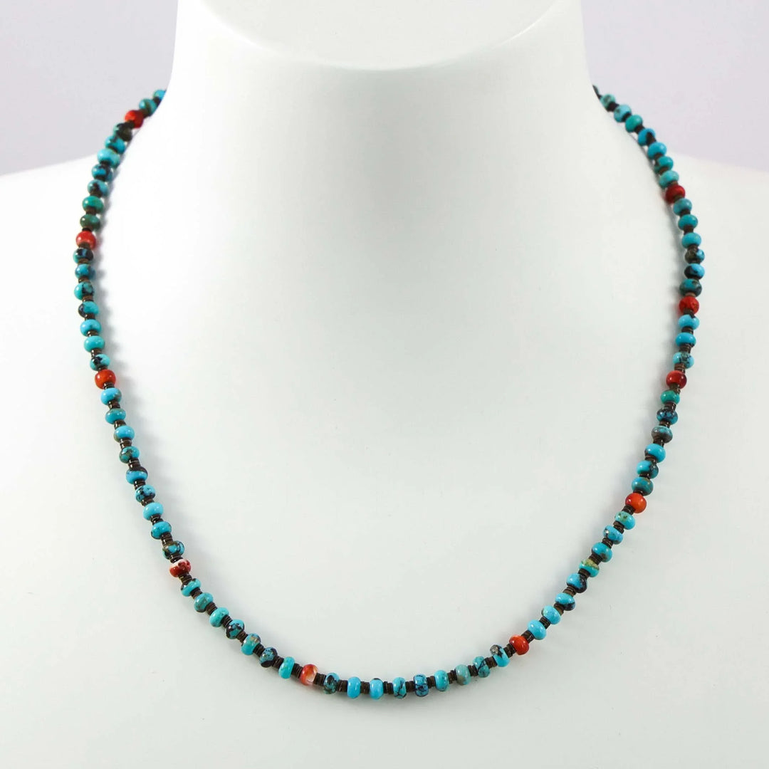 Turquoise and Spiny Oyster Necklace