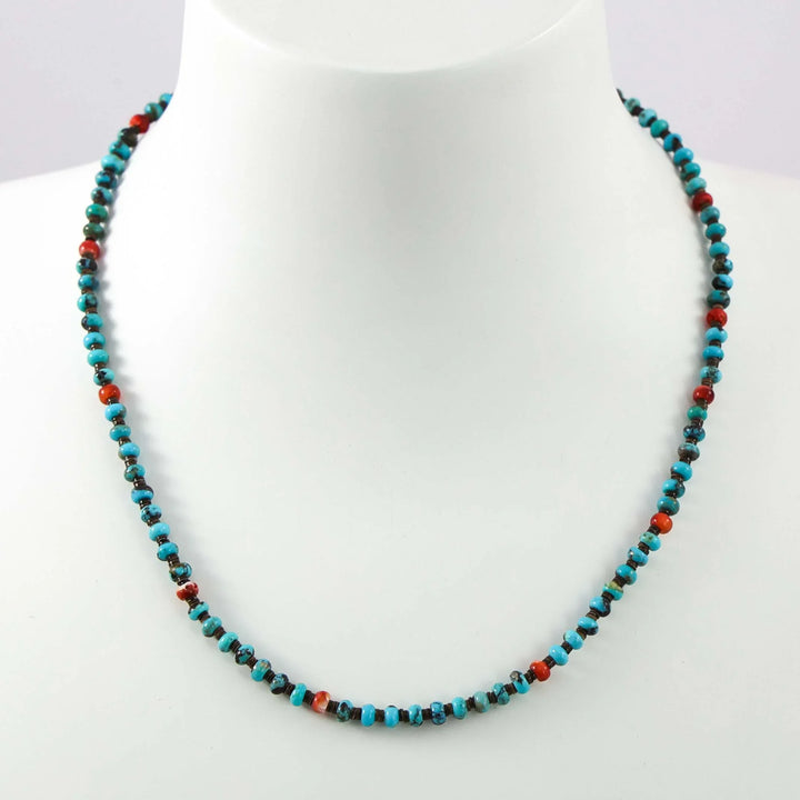 Turquoise and Spiny Oyster Necklace