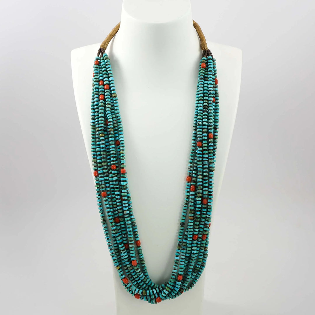 Turquoise and Coral Necklace
