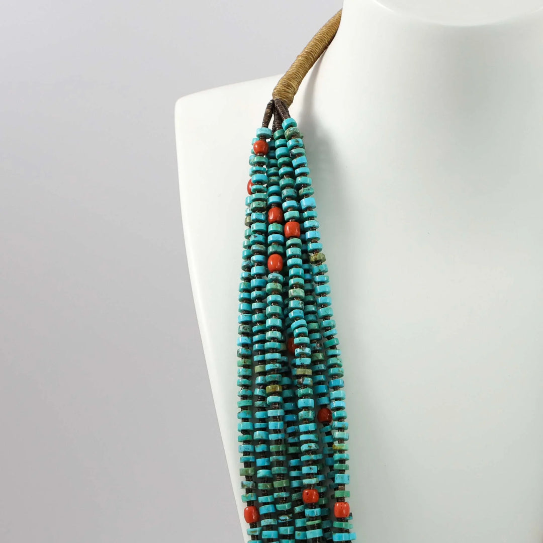 Turquoise and Coral Necklace
