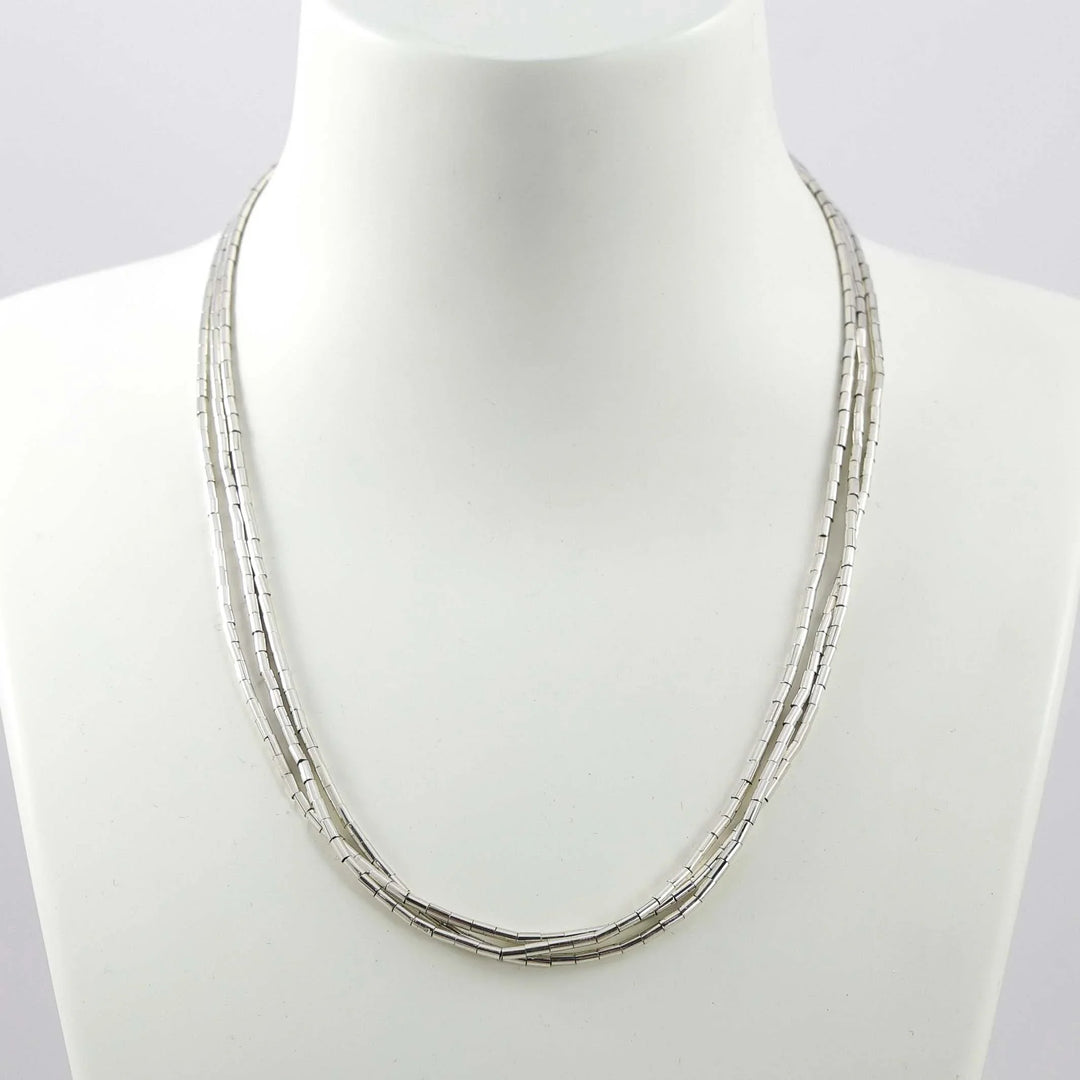 Silver Heishi Necklace