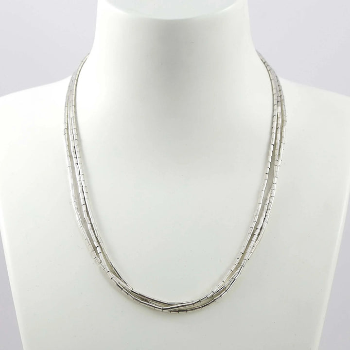 Silver Heishi Necklace