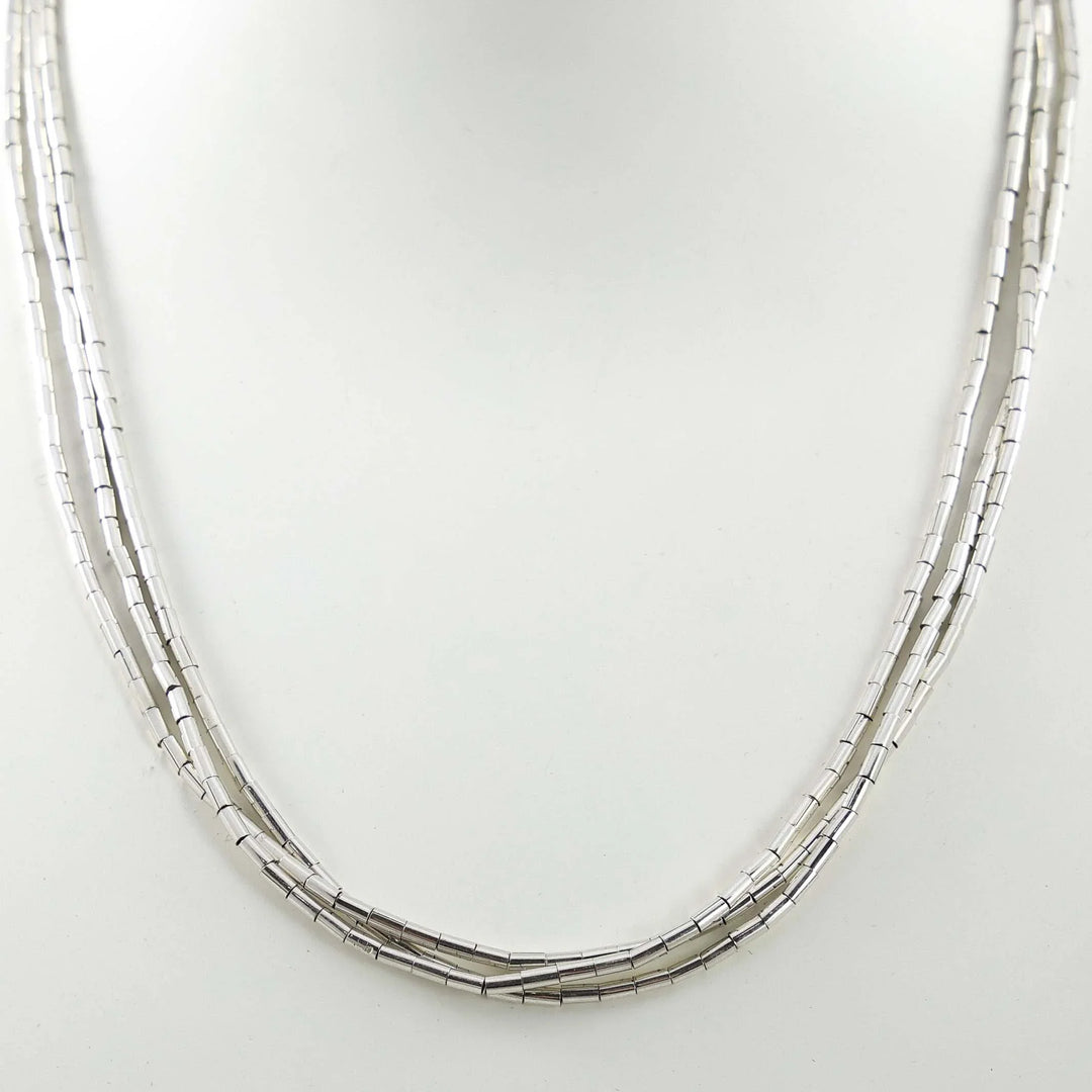 Silver Heishi Necklace
